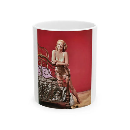 Leslie Parrish #107 (Vintage Female Icon) White Coffee Mug-11oz-Go Mug Yourself