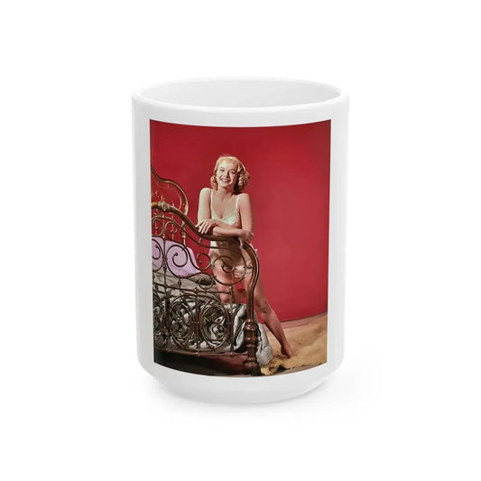 Leslie Parrish #107 (Vintage Female Icon) White Coffee Mug 15oz - Go Mug Yourself