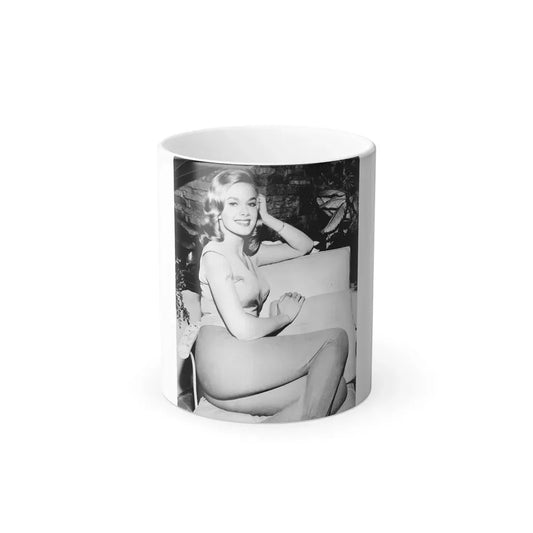 Leslie Parrish #111 (Vintage Female Icon) Color Changing Coffee Mug 11oz - Go Mug Yourself