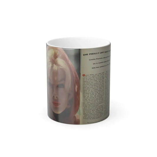 Leslie Parrish #112 (Vintage Female Icon) Color Changing Coffee Mug 11oz - Go Mug Yourself