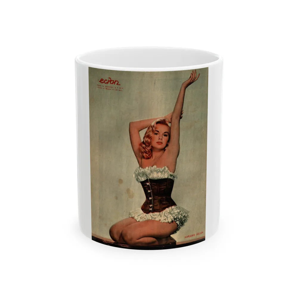 Leslie Parrish #128 (Vintage Female Icon) White Coffee Mug-11oz-Go Mug Yourself