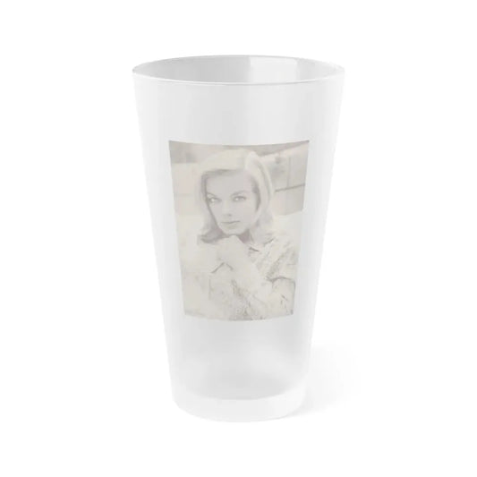 Leslie Parrish #139 (Vintage Female Icon) Frosted Pint Glass 16oz 16oz Frosted - Go Mug Yourself