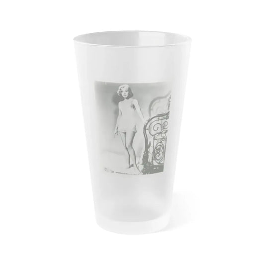Leslie Parrish #144 (Vintage Female Icon) Frosted Pint Glass 16oz 16oz Frosted - Go Mug Yourself