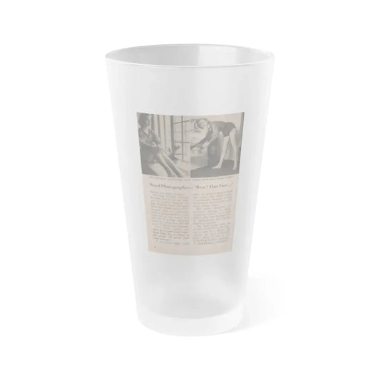 Leslie Parrish #155 - People Pocket Mag. 5-4-55 - 2 B&W Photos & Article Ending (Vintage Female Icon) Frosted Pint Glass 16oz 16oz Frosted - Go Mug Yourself