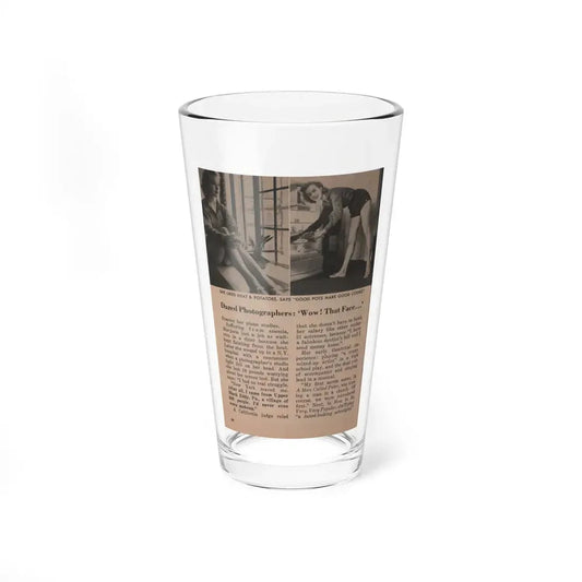 Leslie Parrish #155 - People Pocket Mag. 5-4-55 - 2 B&W Photos & Article Ending (Vintage Female Icon) Pint Glass 16oz 16oz - Go Mug Yourself