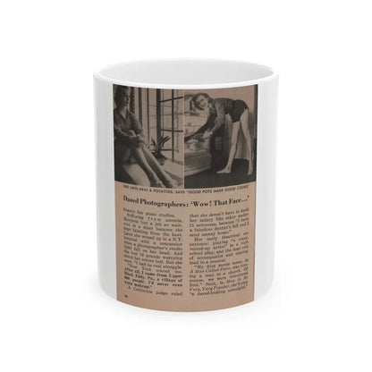 Leslie Parrish #155 - People Pocket Mag. 5-4-55 - 2 B&W Photos & Article Ending (Vintage Female Icon) White Coffee Mug 11oz - Go Mug Yourself