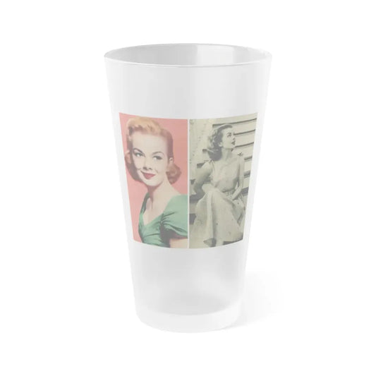 Leslie Parrish #164 (Vintage Female Icon) Frosted Pint Glass 16oz 16oz Frosted - Go Mug Yourself