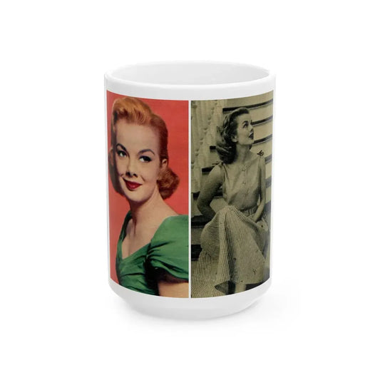 Leslie Parrish #164 (Vintage Female Icon) White Coffee Mug 15oz - Go Mug Yourself