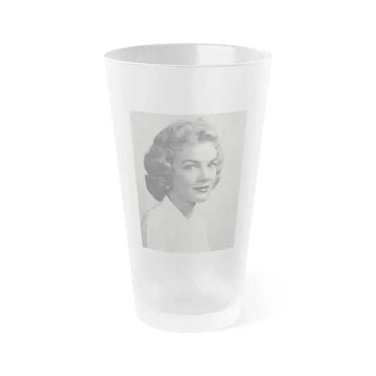 Leslie Parrish #167 (Vintage Female Icon) Frosted Pint Glass 16oz 16oz Frosted - Go Mug Yourself