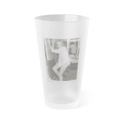 Leslie Parrish #183 1 (Vintage Female Icon) Frosted Pint Glass 16oz 16oz Frosted - Go Mug Yourself