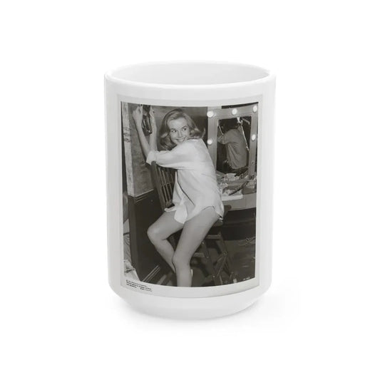Leslie Parrish #183 1 (Vintage Female Icon) White Coffee Mug 15oz - Go Mug Yourself