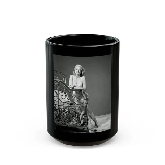 Leslie Parrish #185 (Vintage Female Icon) Black Coffee Mug 15oz - Go Mug Yourself
