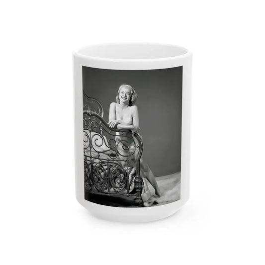 Leslie Parrish #185 (Vintage Female Icon) White Coffee Mug 15oz - Go Mug Yourself