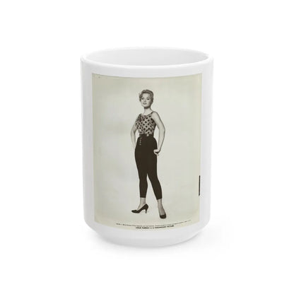 Leslie Parrish #192 (Vintage Female Icon) White Coffee Mug-15oz-Go Mug Yourself