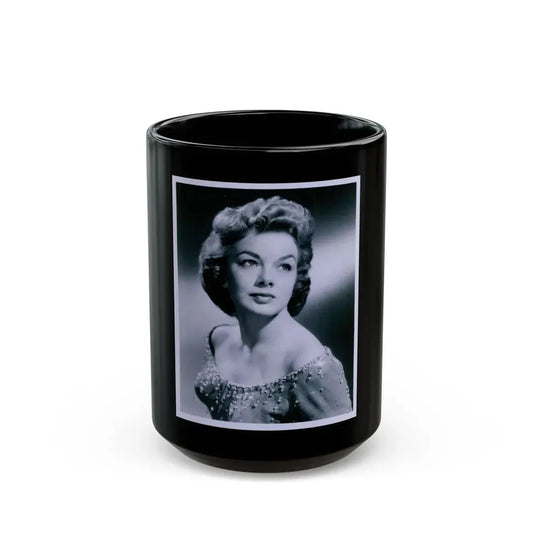 Leslie Parrish #193 (Vintage Female Icon) Black Coffee Mug 15oz - Go Mug Yourself