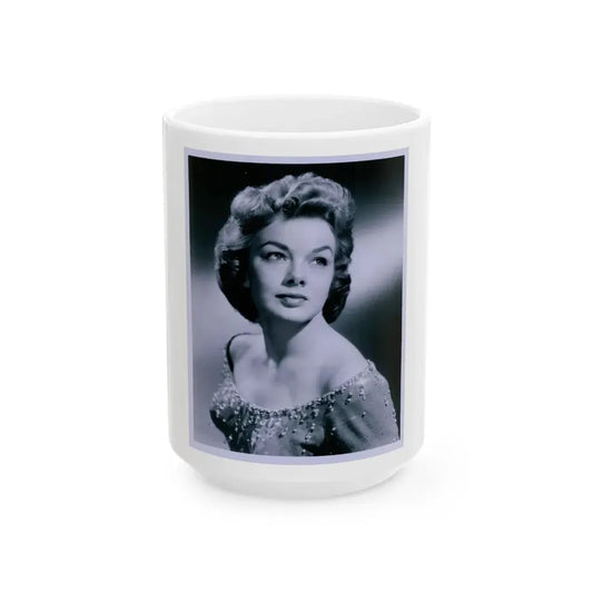 Leslie Parrish #193 (Vintage Female Icon) White Coffee Mug 15oz - Go Mug Yourself