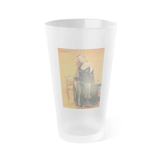 Leslie Parrish #194 (Vintage Female Icon) Frosted Pint Glass 16oz 16oz Frosted - Go Mug Yourself