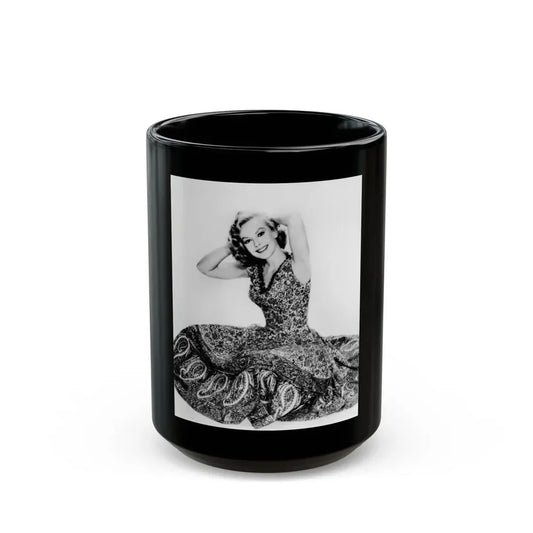 Leslie Parrish #198 (Vintage Female Icon) Black Coffee Mug 15oz - Go Mug Yourself