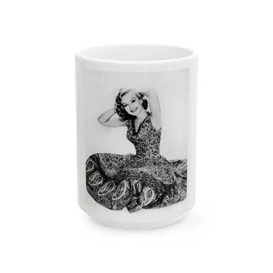Leslie Parrish #198 (Vintage Female Icon) White Coffee Mug 15oz - Go Mug Yourself