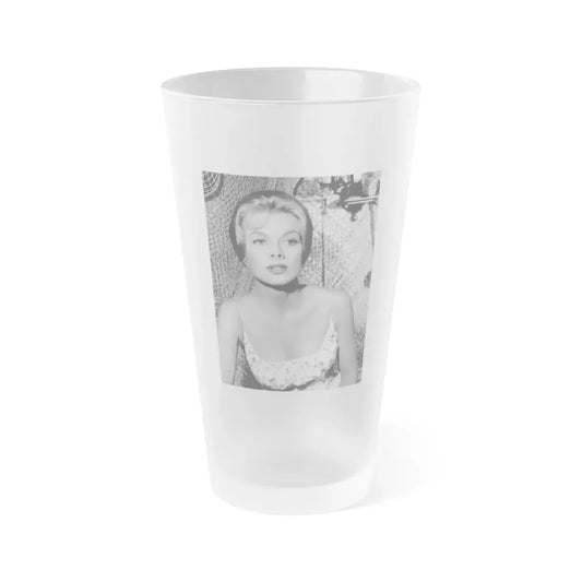 Leslie Parrish #199 (Vintage Female Icon) Frosted Pint Glass 16oz 16oz Frosted - Go Mug Yourself