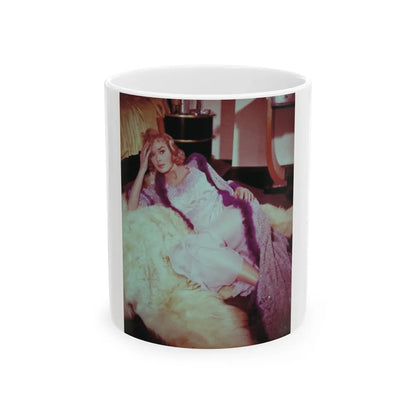 Leslie Parrish #200 (Vintage Female Icon) White Coffee Mug-11oz-Go Mug Yourself