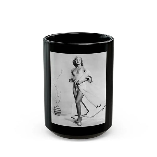 Leslie Parrish #202 (Vintage Female Icon) Black Coffee Mug 15oz - Go Mug Yourself