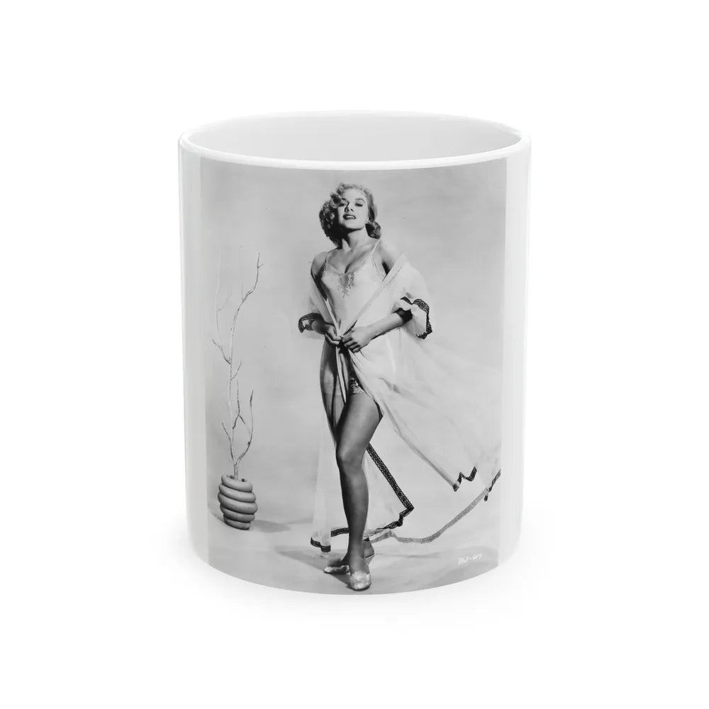 Leslie Parrish #202 (Vintage Female Icon) White Coffee Mug-11oz-Go Mug Yourself