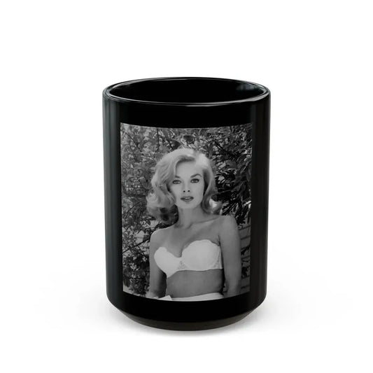 Leslie Parrish #206 (Vintage Female Icon) Black Coffee Mug 15oz - Go Mug Yourself