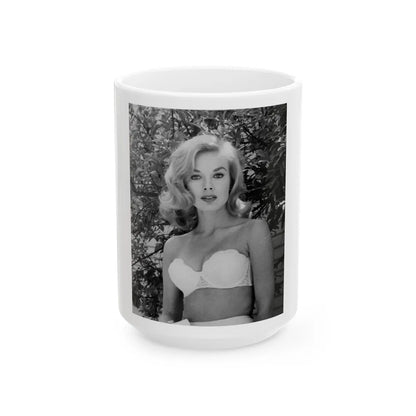 Leslie Parrish #206 (Vintage Female Icon) White Coffee Mug-15oz-Go Mug Yourself