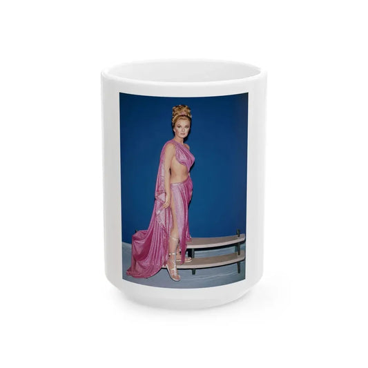 Leslie Parrish #207 (Vintage Female Icon) White Coffee Mug 15oz - Go Mug Yourself