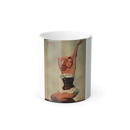 Leslie Parrish #211 (Vintage Female Icon) Color Changing Coffee Mug 11oz - Go Mug Yourself