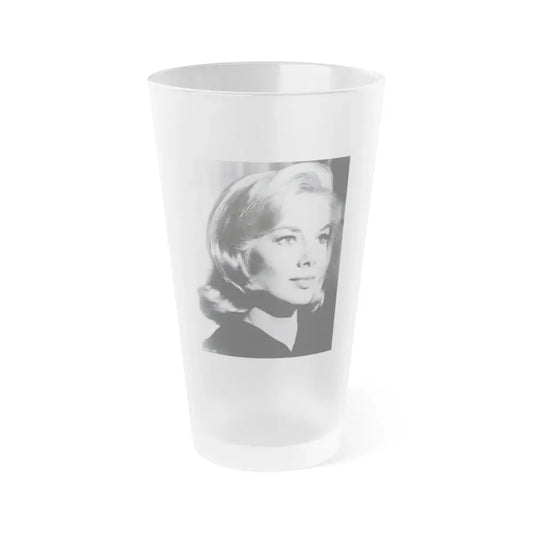 Leslie Parrish #213 (Vintage Female Icon) Frosted Pint Glass 16oz 16oz Frosted - Go Mug Yourself