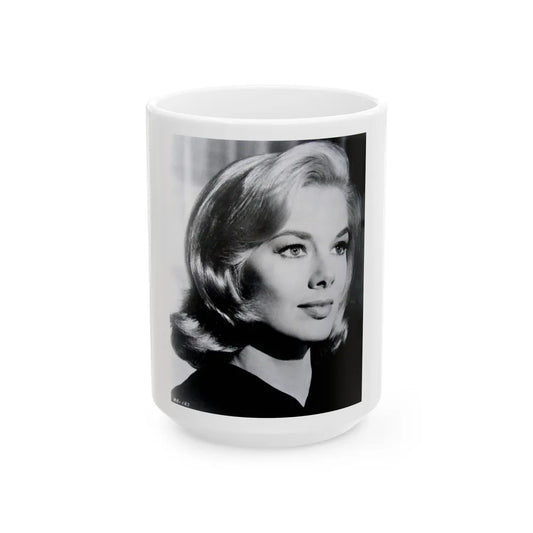 Leslie Parrish #213 (Vintage Female Icon) White Coffee Mug-15oz-Go Mug Yourself