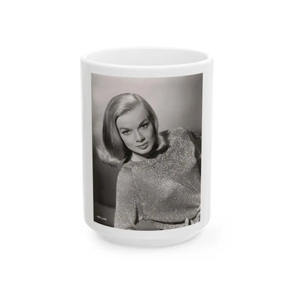 Leslie Parrish #216 (Vintage Female Icon) White Coffee Mug-15oz-Go Mug Yourself