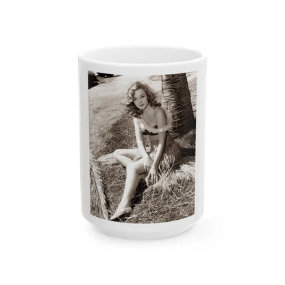 Leslie Parrish #218 (Vintage Female Icon) White Coffee Mug-15oz-Go Mug Yourself