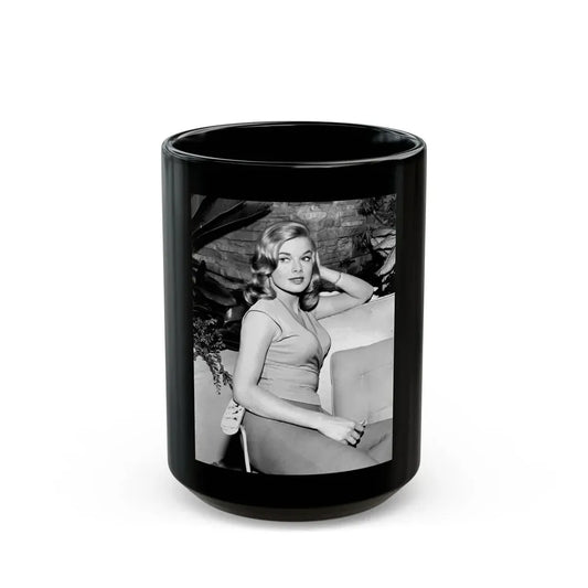 Leslie Parrish #221 (Vintage Female Icon) Black Coffee Mug 15oz - Go Mug Yourself