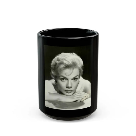 Leslie Parrish #222 (Vintage Female Icon) Black Coffee Mug 15oz - Go Mug Yourself