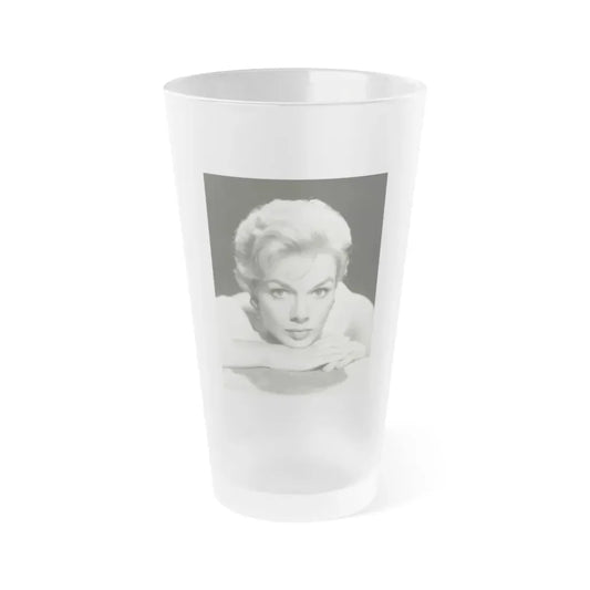 Leslie Parrish #222 (Vintage Female Icon) Frosted Pint Glass 16oz 16oz Frosted - Go Mug Yourself