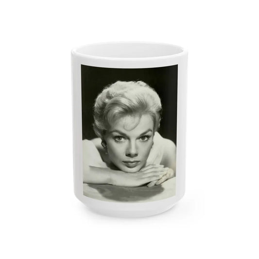 Leslie Parrish #222 (Vintage Female Icon) White Coffee Mug-15oz-Go Mug Yourself