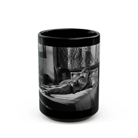 Leslie Parrish #223 (Vintage Female Icon) Black Coffee Mug 15oz - Go Mug Yourself