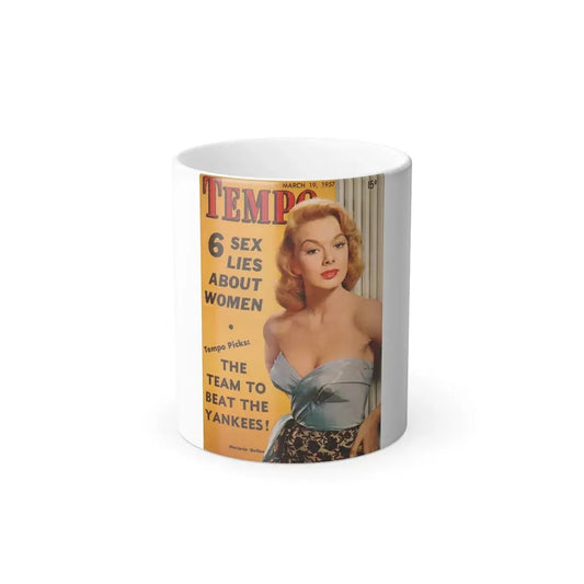 Leslie Parrish #224 - (Vintage Female Icon) Color Changing Coffee Mug 11oz - Go Mug Yourself