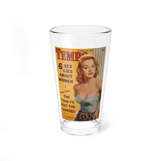 Leslie Parrish #224 - (Vintage Female Icon) Pint Glass 16oz 16oz - Go Mug Yourself