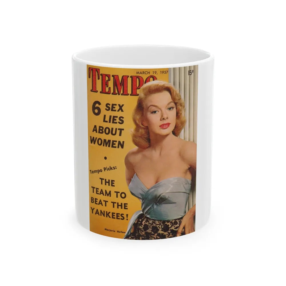 Leslie Parrish #224 - (Vintage Female Icon) White Coffee Mug-11oz-Go Mug Yourself