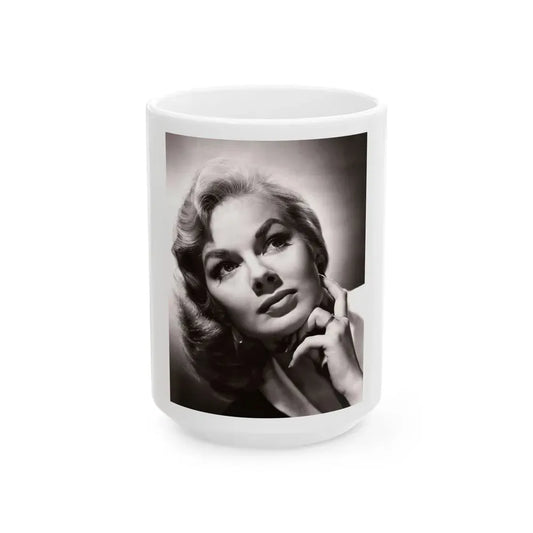 Leslie Parrish #225 (Vintage Female Icon) White Coffee Mug 15oz - Go Mug Yourself