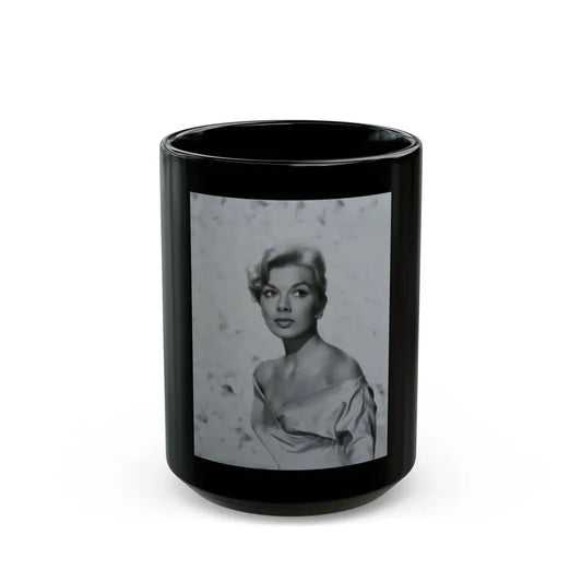 Leslie Parrish #229 (Vintage Female Icon) Black Coffee Mug 15oz - Go Mug Yourself