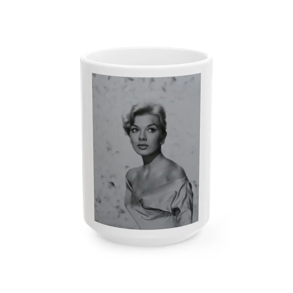 Leslie Parrish #229 (Vintage Female Icon) White Coffee Mug-15oz-Go Mug Yourself