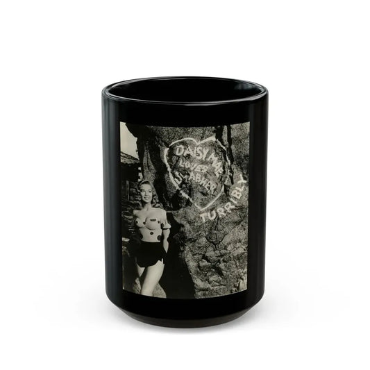 Leslie Parrish #230 (Vintage Female Icon) Black Coffee Mug 15oz - Go Mug Yourself