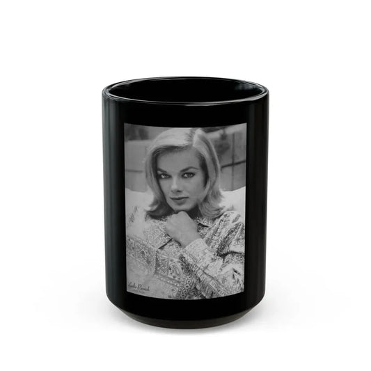 Leslie Parrish #231 (Vintage Female Icon) Black Coffee Mug 15oz - Go Mug Yourself