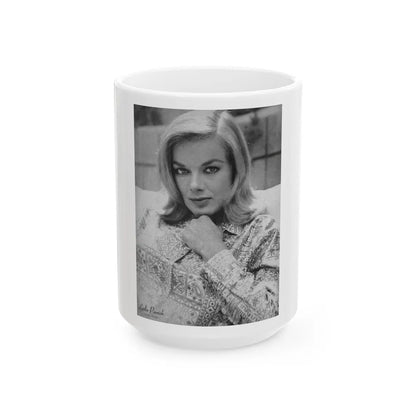 Leslie Parrish #231 (Vintage Female Icon) White Coffee Mug-15oz-Go Mug Yourself