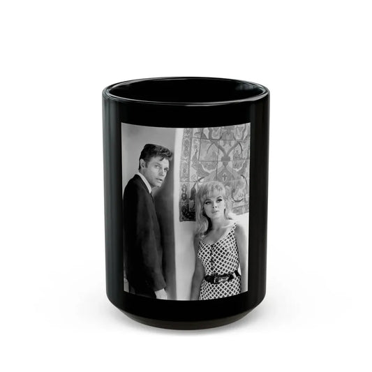 Leslie Parrish #232 (Vintage Female Icon) Black Coffee Mug 15oz - Go Mug Yourself